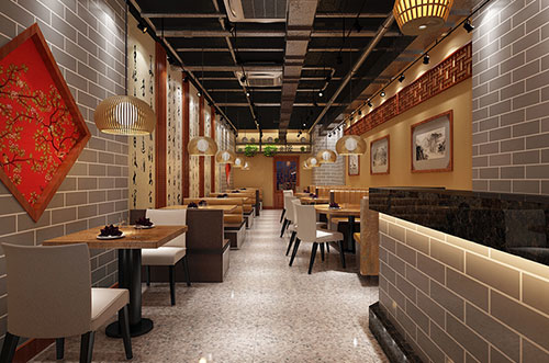 鹤壁传统中式餐厅餐馆装修设计效果图