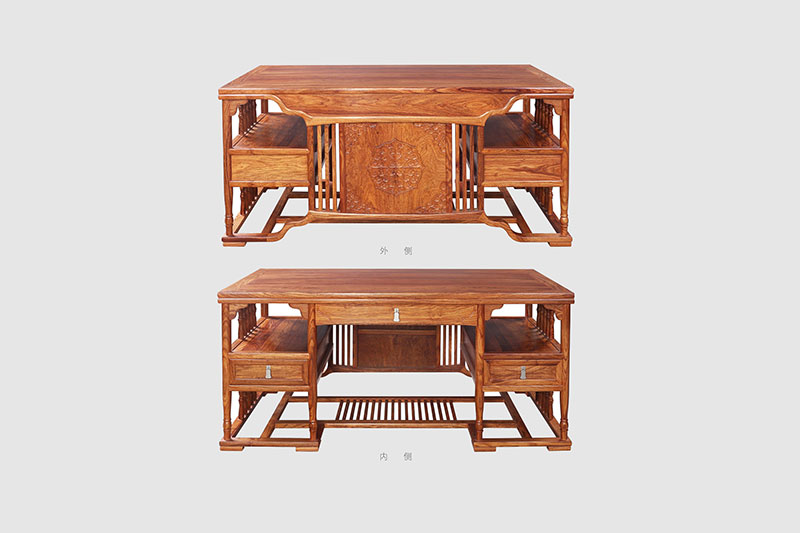 鹤壁中式家居装饰书房桌椅组合家具效果图