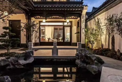 鹤壁现代中式别墅的庭院设计如此美丽